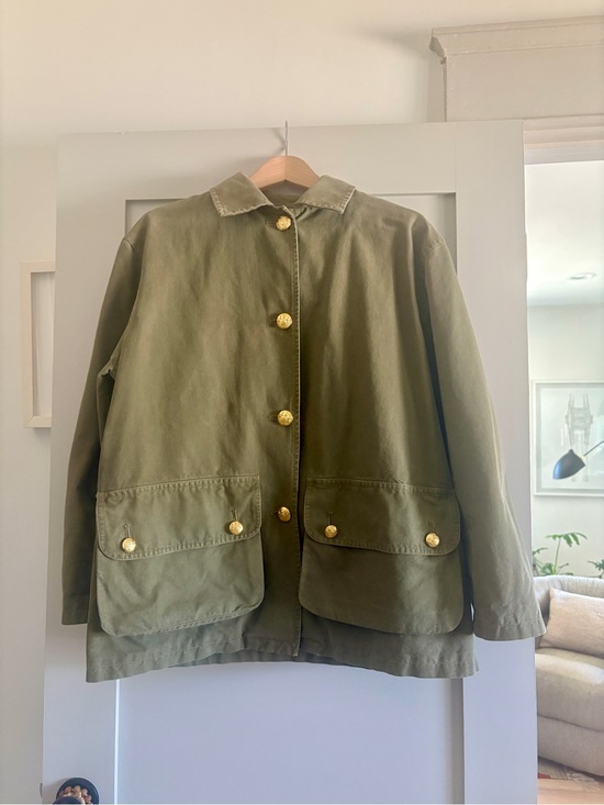 Nili Lotan Jackets & Blazers - Nili Lotan Olive Utility Jacket with Gold Buttons